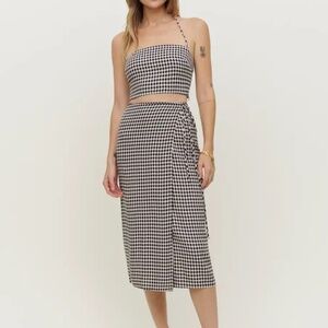 Reformation Voyage Two Piece April Check - Size 4